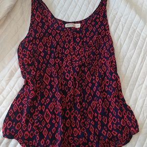 Blue and red tank top